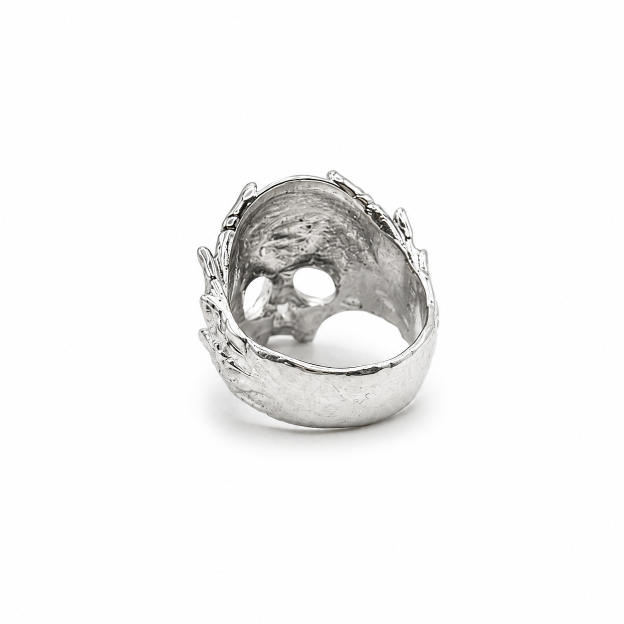 Sterling Silver Men's Winged Skull Ring