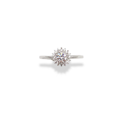 1/3 Ct Moissanite Round Halo Ring Refined Jewelry