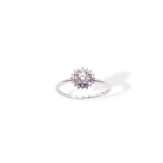 1/3 Ct Moissanite Round Halo Ring Refined Jewelry