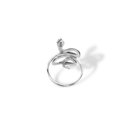 Slithering Snake Ring In Sterling Silver