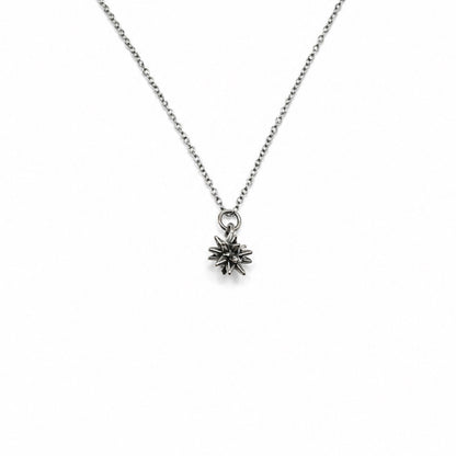 Sterling Silver Spiky Ball Pendant Necklace With 18" Chain