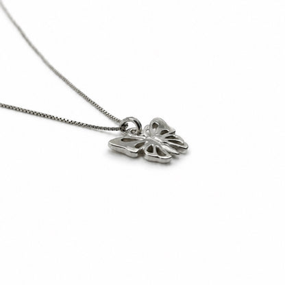 Sterling Silver Open Butterfly Pendant Necklace With 18" Chain