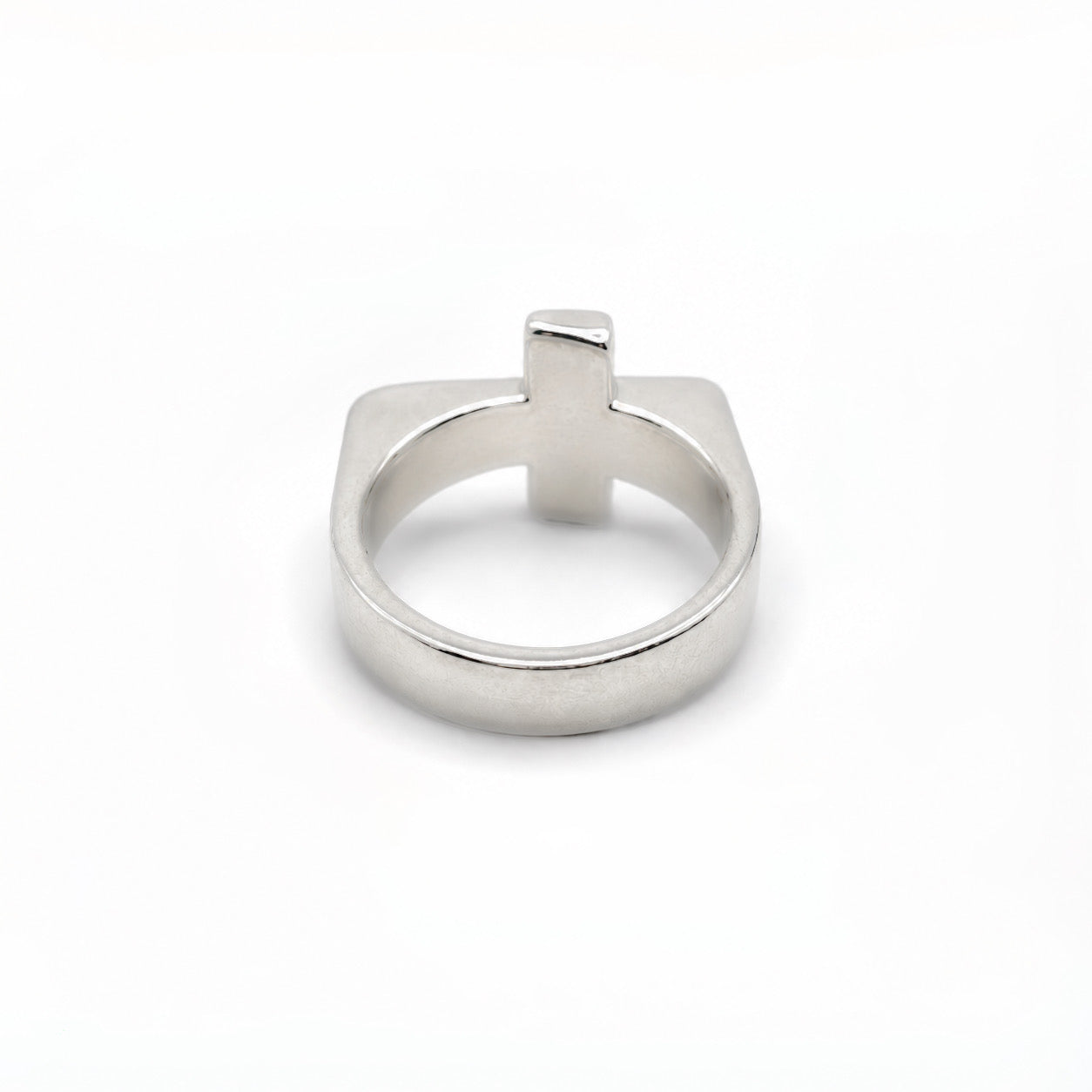 Sterling Silver Men's Sideways Cross Ring