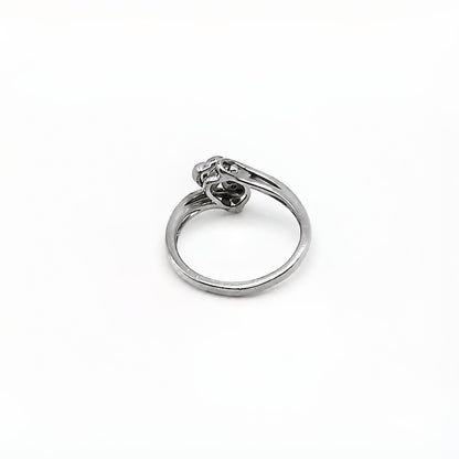 Diamond Accent Sterling Silver Heart Split Band Ring