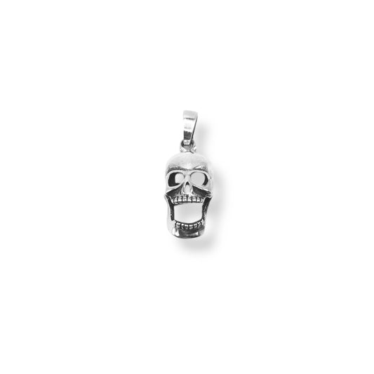 Sterling Silver 3D Moveable Jaw Skull Pendant