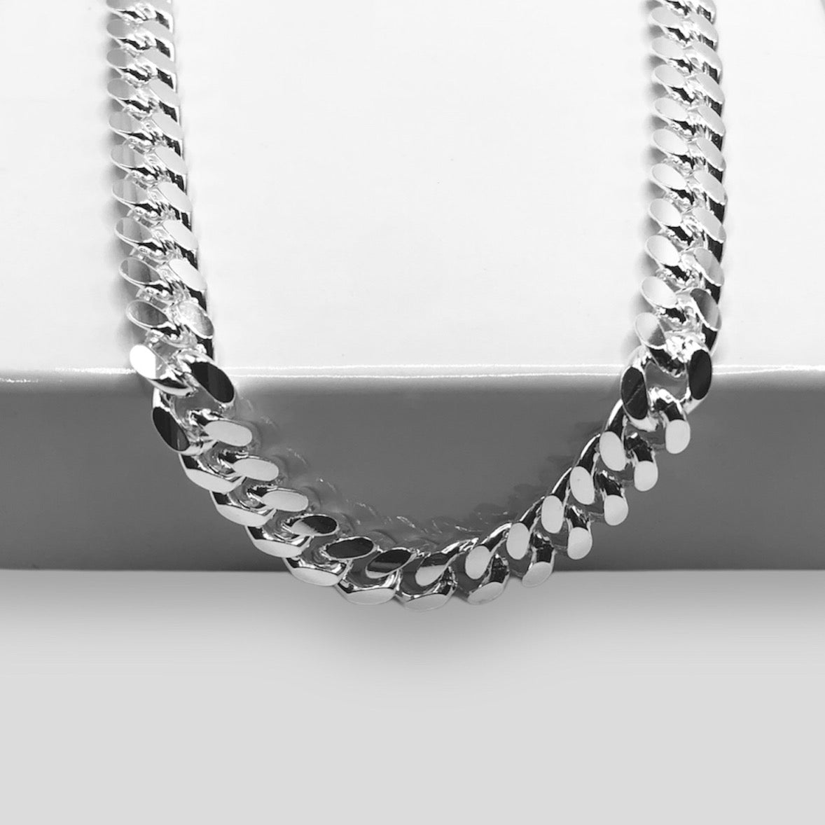 Sterling Silver Miami Cuban Link Chain - 7mm