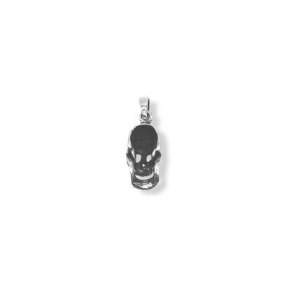 Sterling Silver 3D Moveable Jaw Skull Pendant With 22 Inch Chain