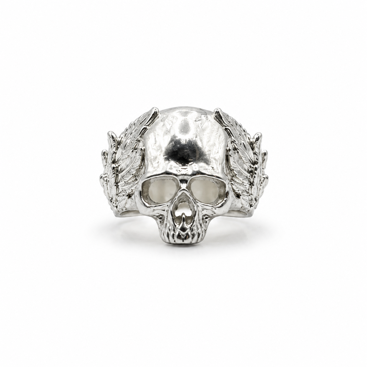 Sterling Silver Men's Winged Skull Ring