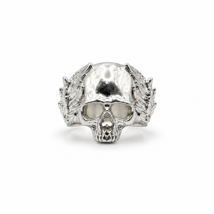Sterling Silver Men's Winged Skull Ring