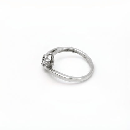 Diamond Accent Sterling Silver Heart Split Band Ring