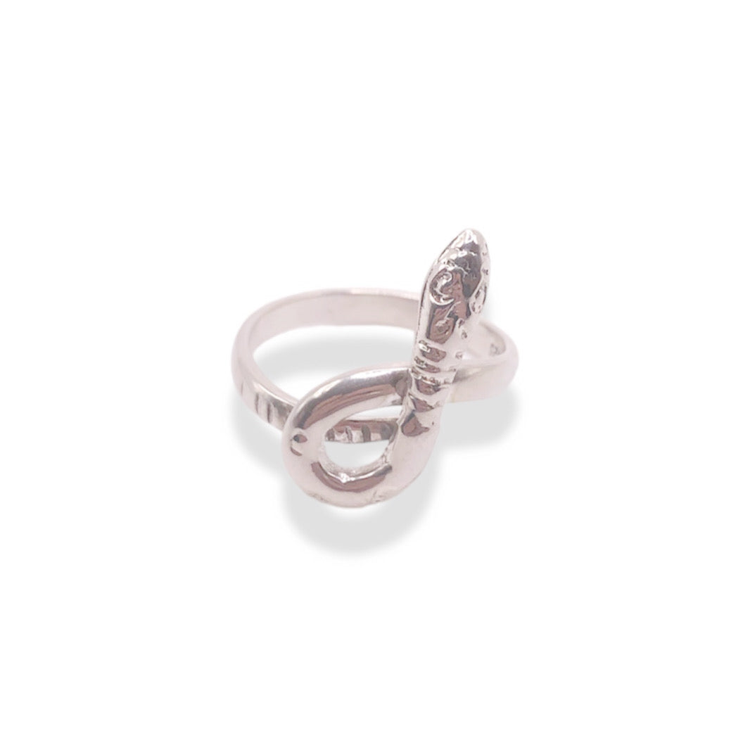 Adjustable Sterling Silver Snake Ring Refined Jewelry