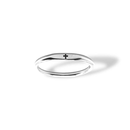 Dainty Stackable Oxidized Engraved Bands Refined Jewelry