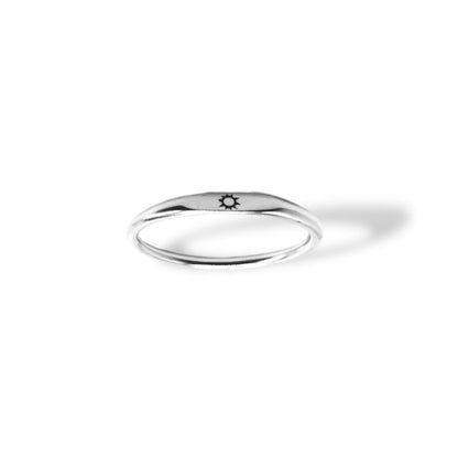 Dainty Stackable Oxidized Engraved Bands Refined Jewelry