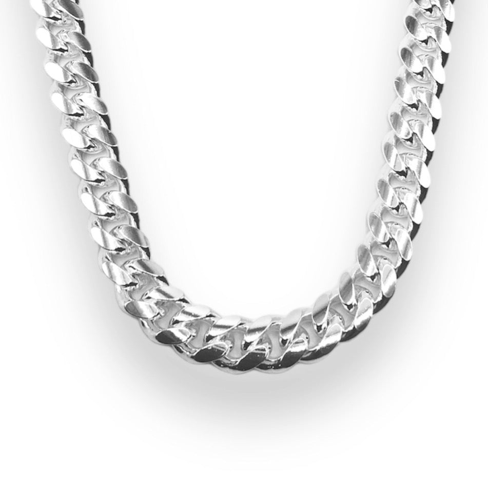 Sterling Silver Miami Cuban Link Chain - 9mm