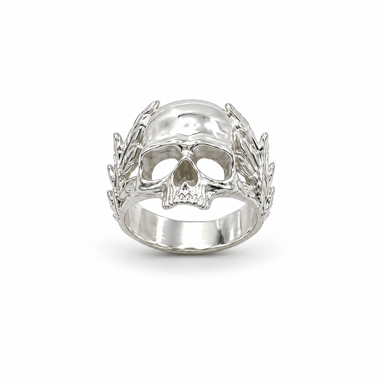 Sterling Silver Men's Winged Skull Ring