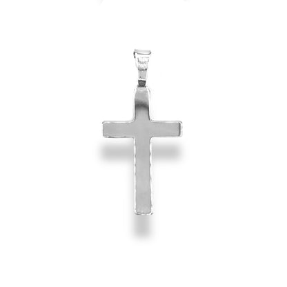 Sterling Silver Plain Tapered Cross Pendant With 22 Inch Chain