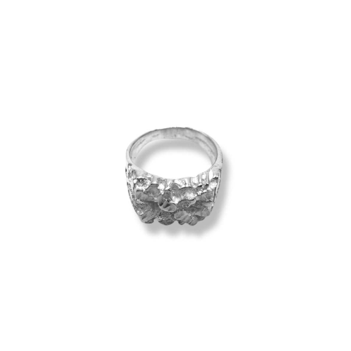 Sterling Silver Men's Nugget Ring