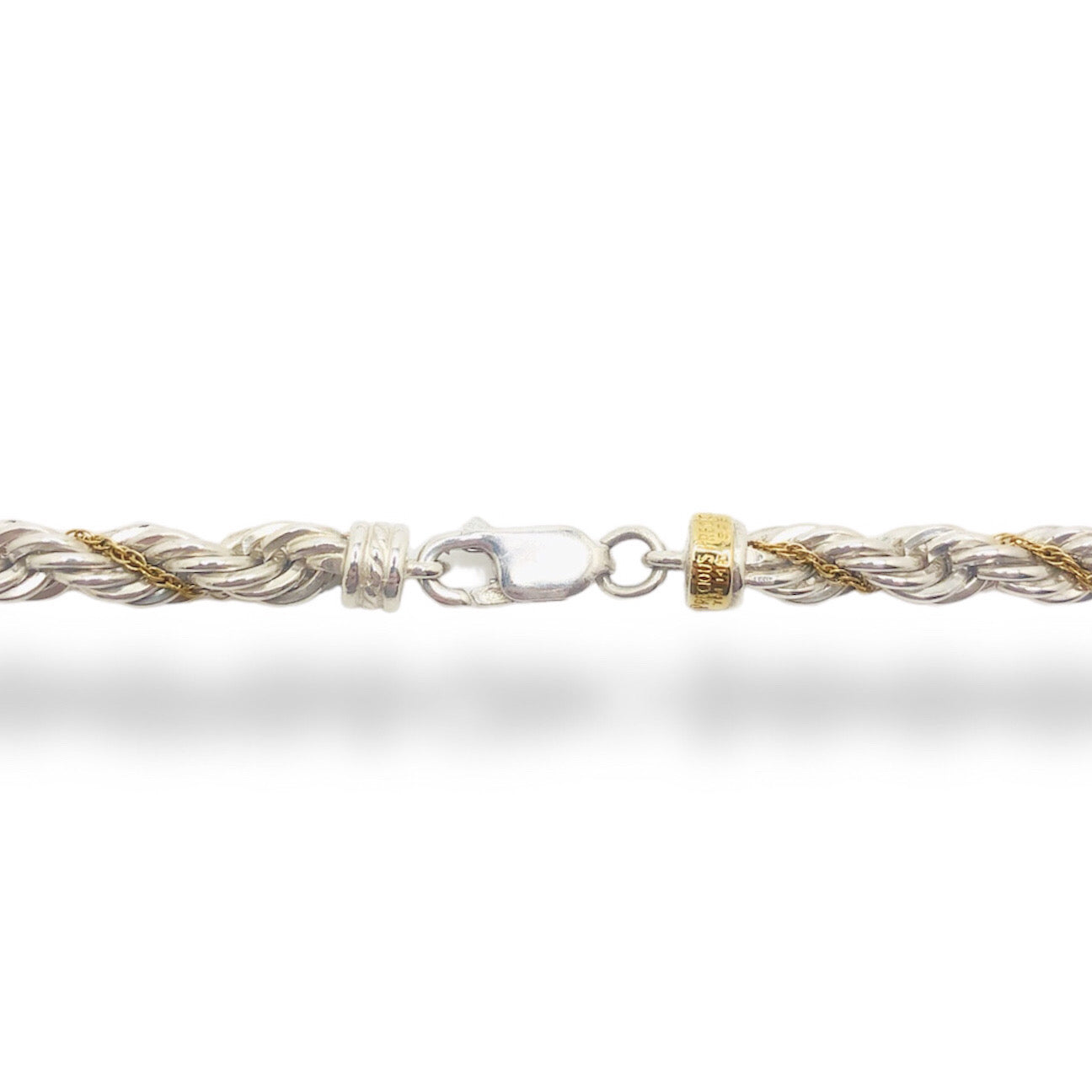 Sterling Silver & 14K Gold Rope Chain - 4.75mm Refined Jewelry