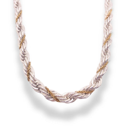 Sterling Silver & 14K Gold Rope Chain - 4.75mm Refined Jewelry