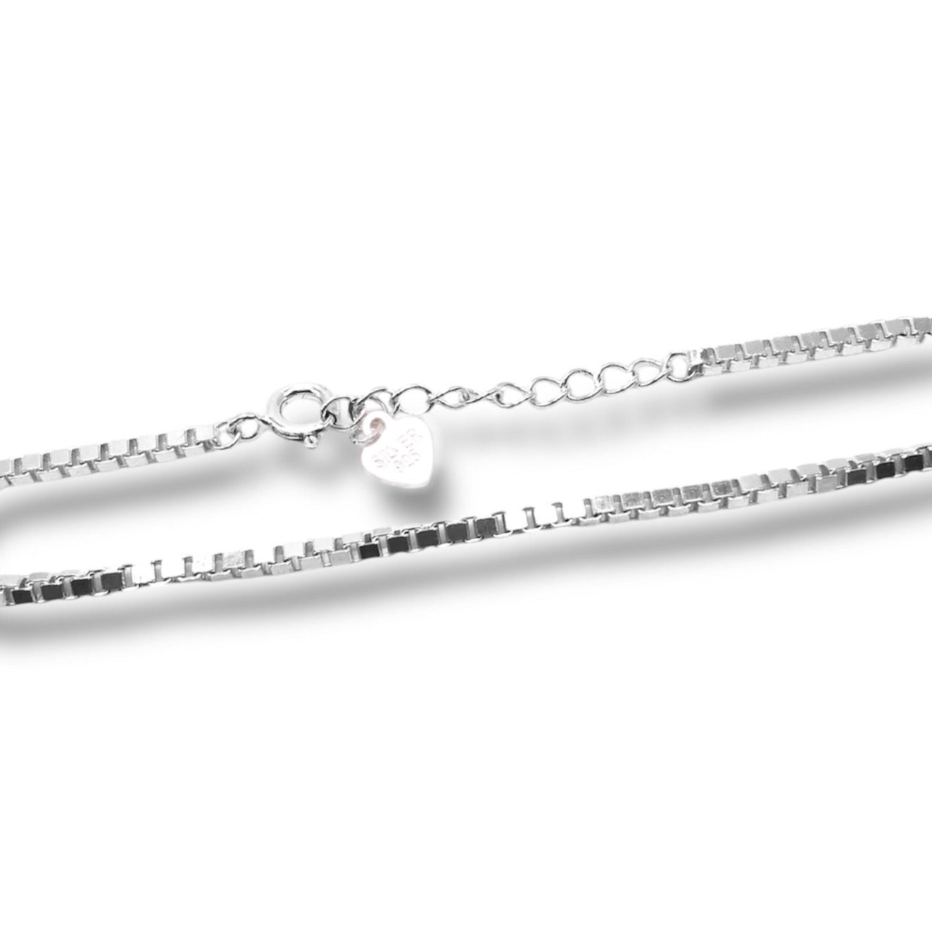 Sterling Silver Box Link Bracelet - 2mm Refined Jewelry