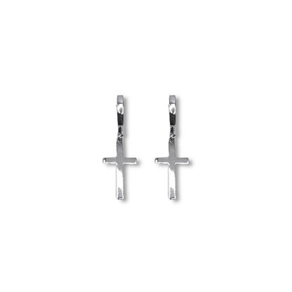 Sterling Silver Cross Dangle Earrings Refined Jewelry