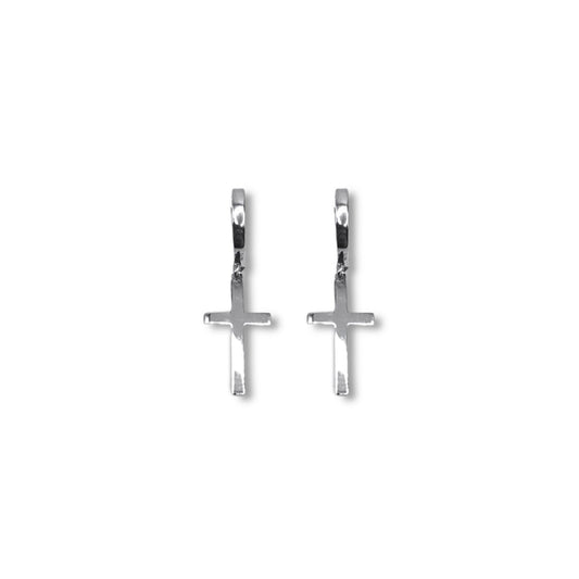 Sterling Silver Cross Dangle Earrings Refined Jewelry