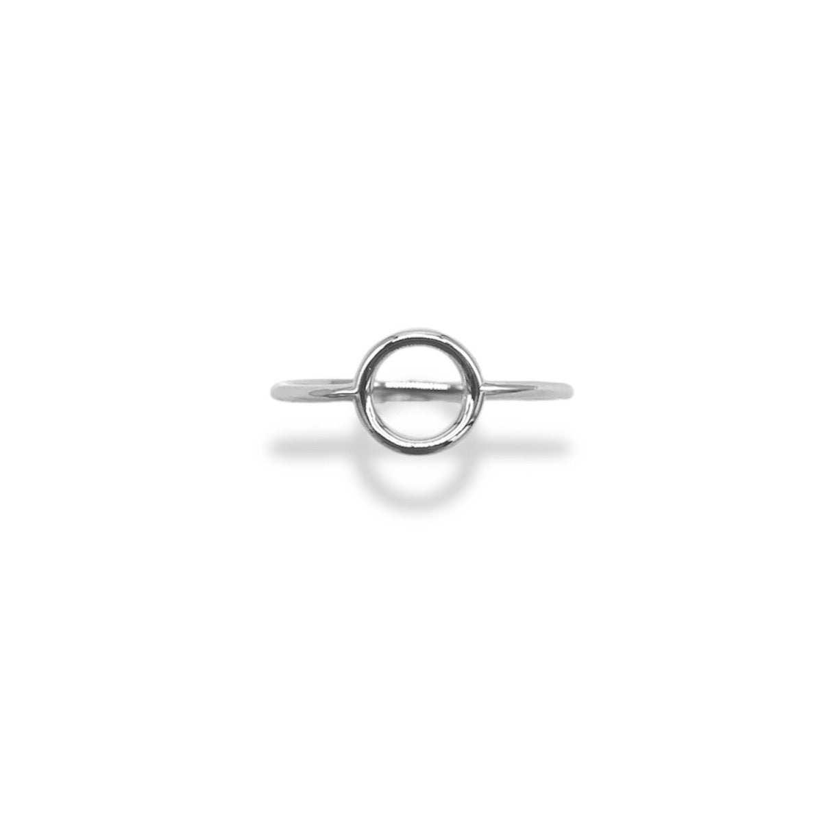 Sterling Silver Dainty Minimalist Open Circle Ring Refined Jewelry