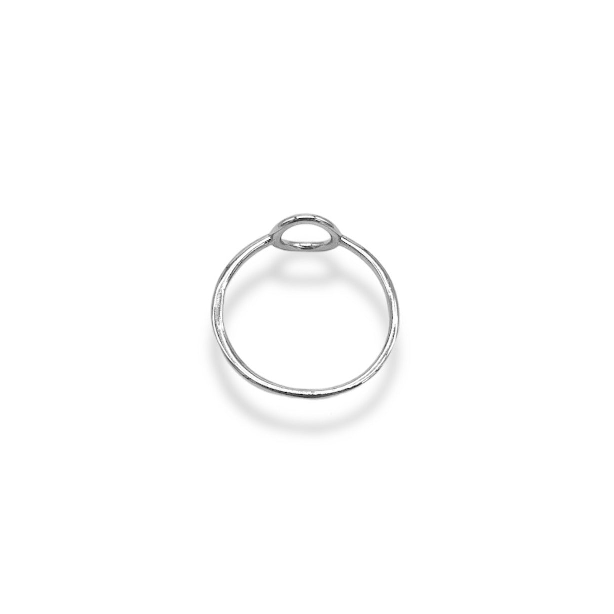 Sterling Silver Dainty Minimalist Open Circle Ring Refined Jewelry