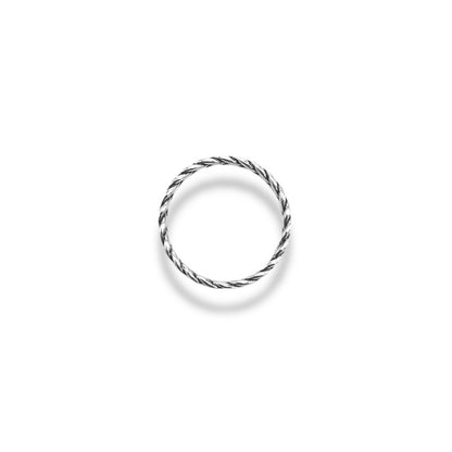 Sterling Silver Dainty Stackable Weave Knot Band Refined Jewelry