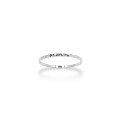 Sterling Silver Diamond Cut Band Refined Jewelry