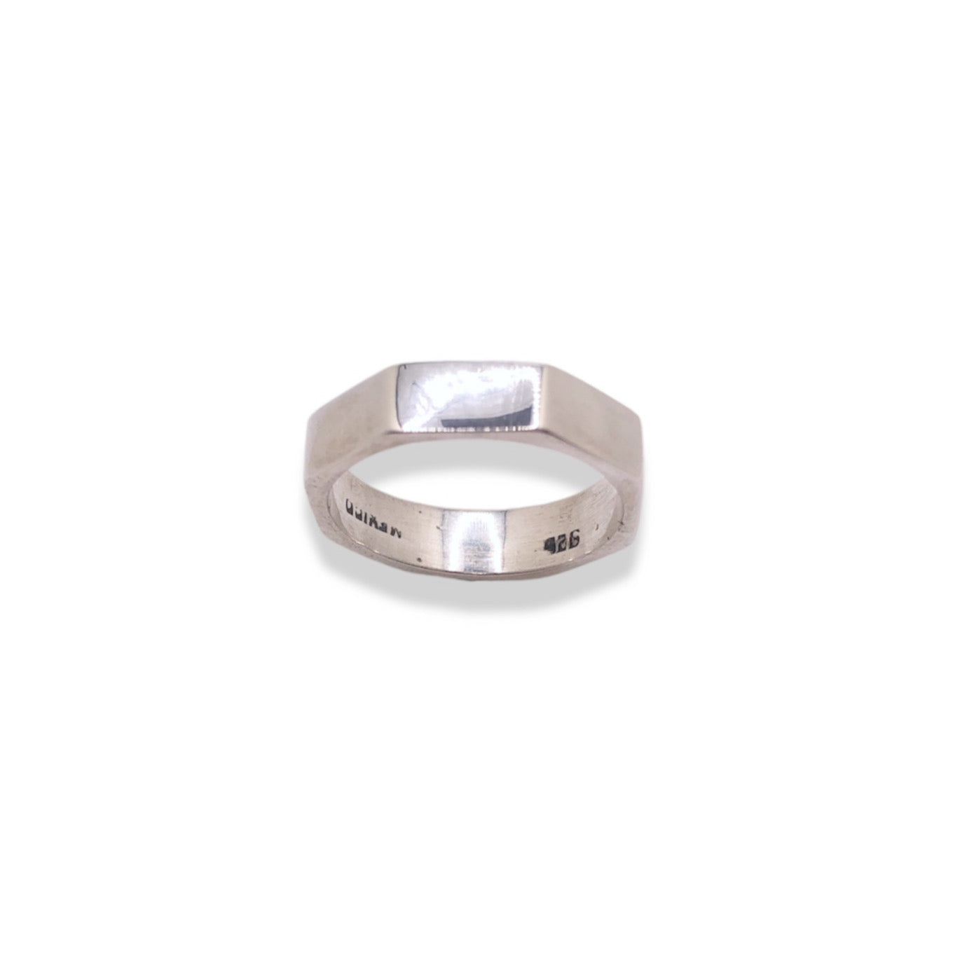 Sterling Silver Eight Side Band Refined Jewelry