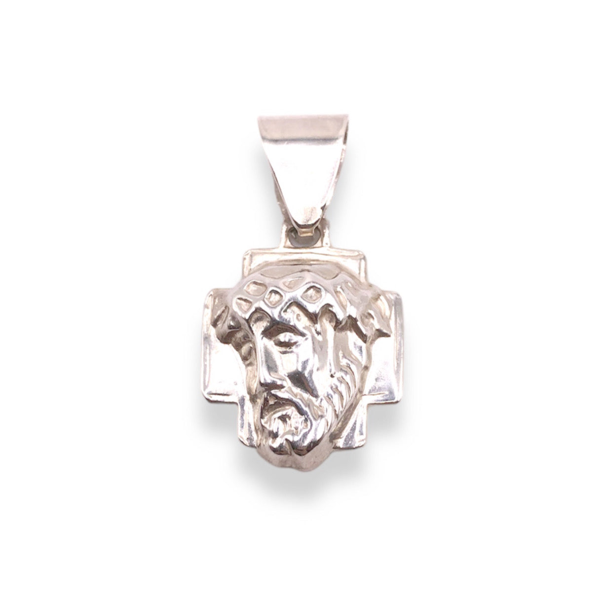 Sterling Silver Jesus Face Pendant Refined Jewelry