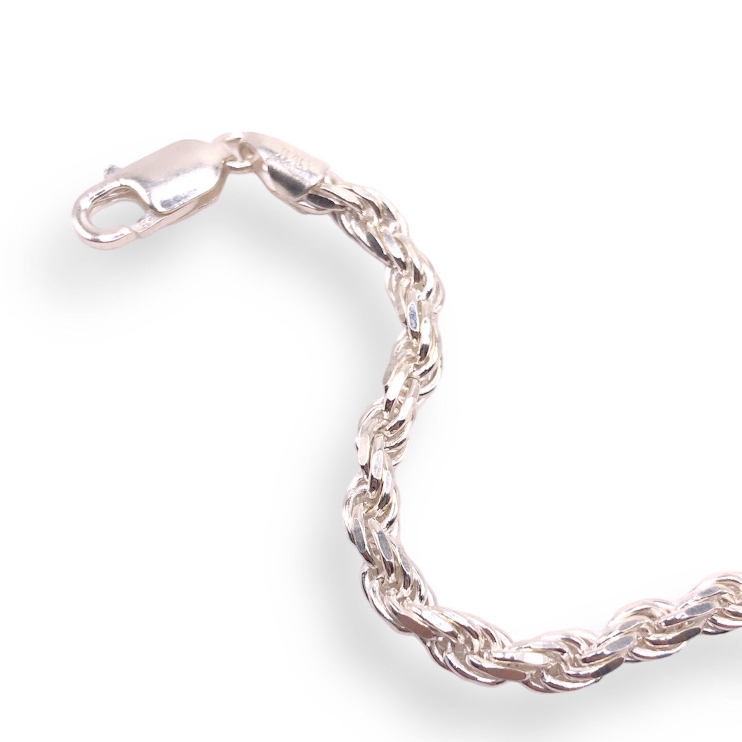 Sterling Silver Rope Bracelet - 4.5mm Refined Jewelry