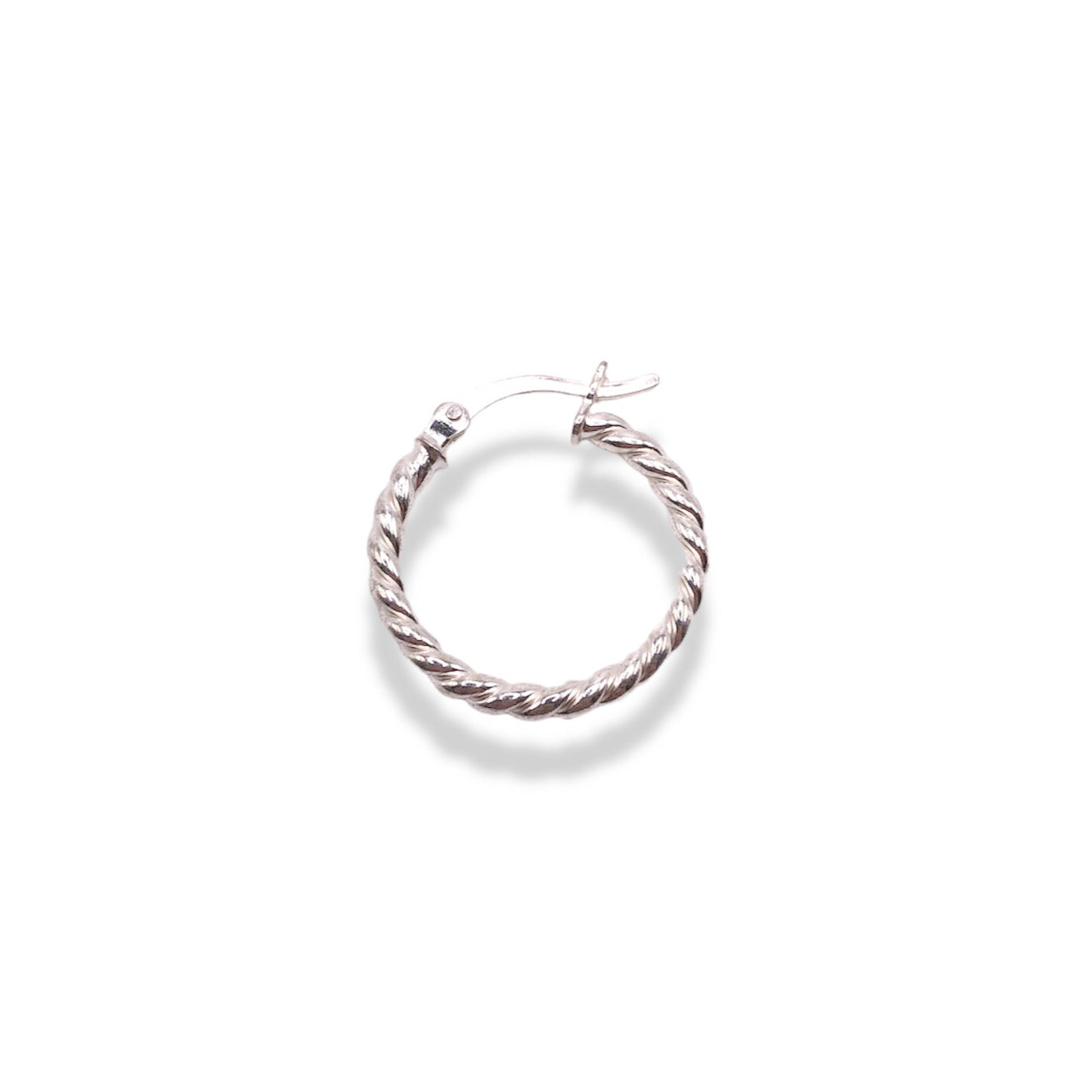 Sterling Silver Round Twist Hoop Earrings Refined Jewelry