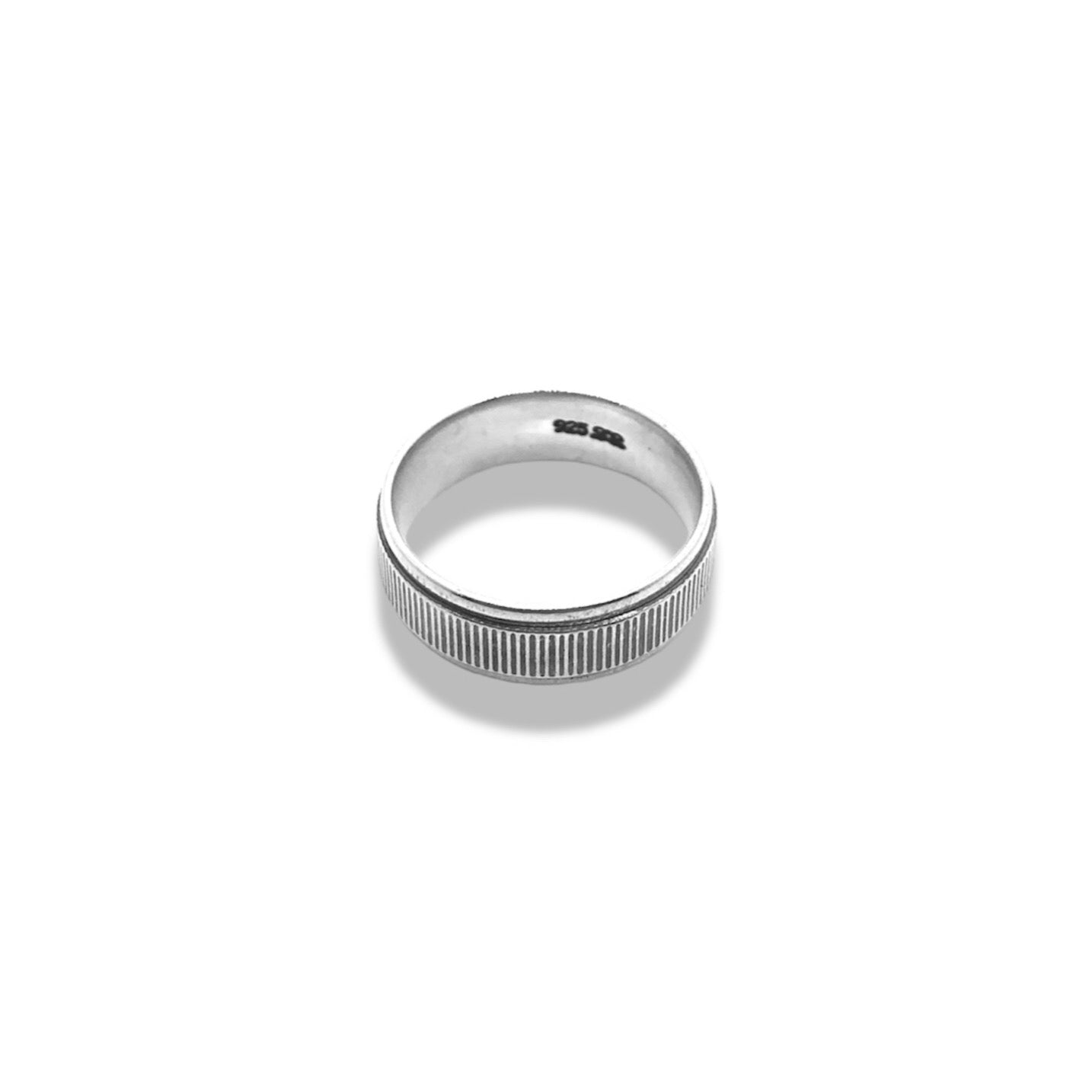 Sterling Silver Textured Ribbed Lines Band Refined Jewelry