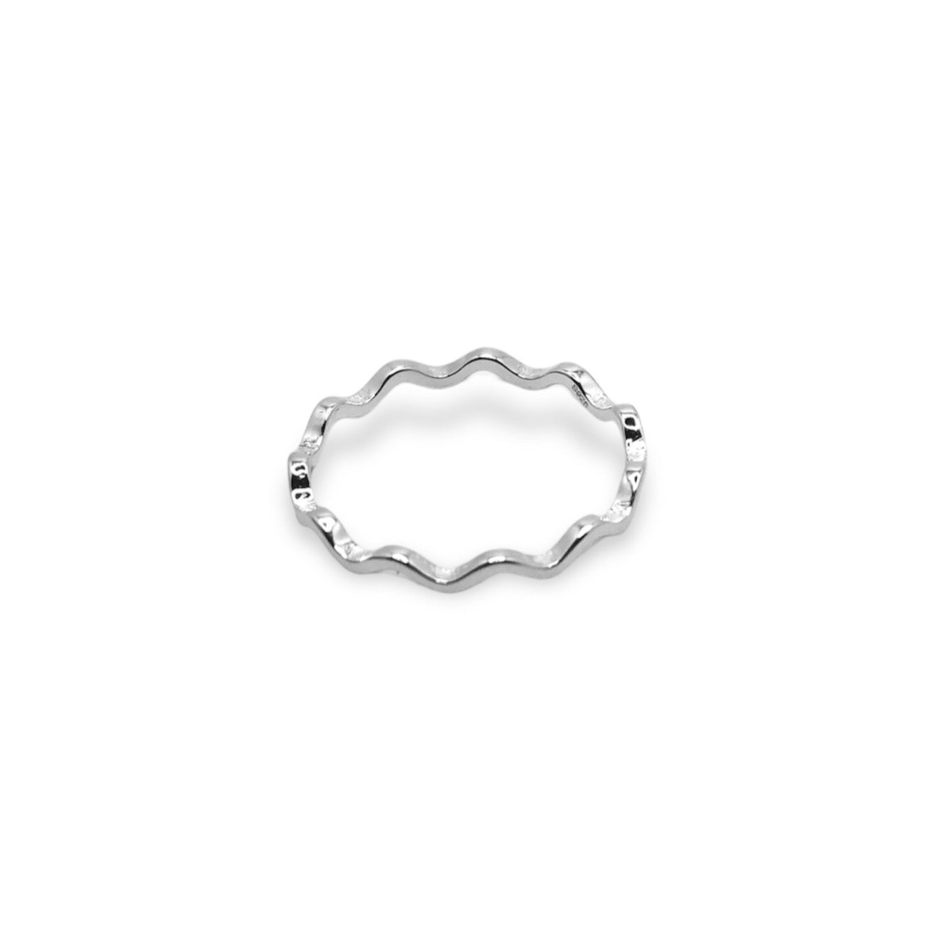 Sterling Silver Wavy Zig Zag Band Refined Jewelry